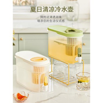 冷水壺帶龍頭可放冰箱冰鎮飲料桶晾涼水壺檸檬容器夏天食品級塑料