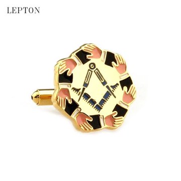 包郵精美高品質袖扣袖釘男士時尚共濟會標志袖扣歐美風法式商務