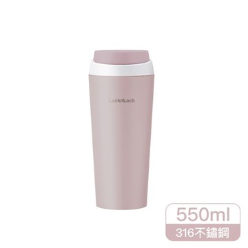 樂扣樂扣跳跳奶蓋彈蓋不鏽鋼咖啡杯/550ml/芋頭奶蓋