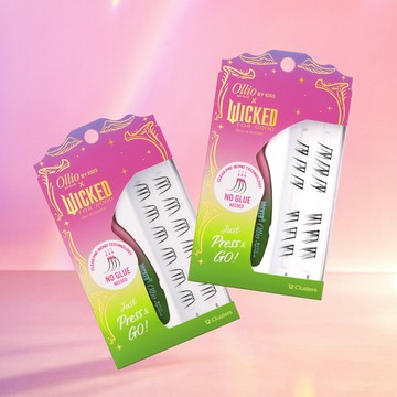 [Wicked Edition] Ollio No Glue Lash [KIT] (8/10mm) 12pcs (+Jelly Tip Mini Tweezer)