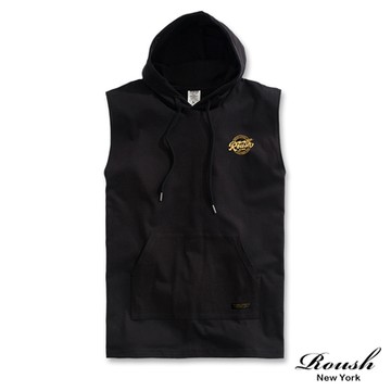 Roush 側開岔寬版連帽無袖短TEE(2310299)