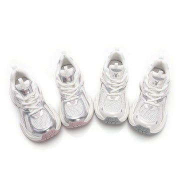 PLAYBOY 銀色旋風 增高老爹鞋-白粉/白銀(PY1111)