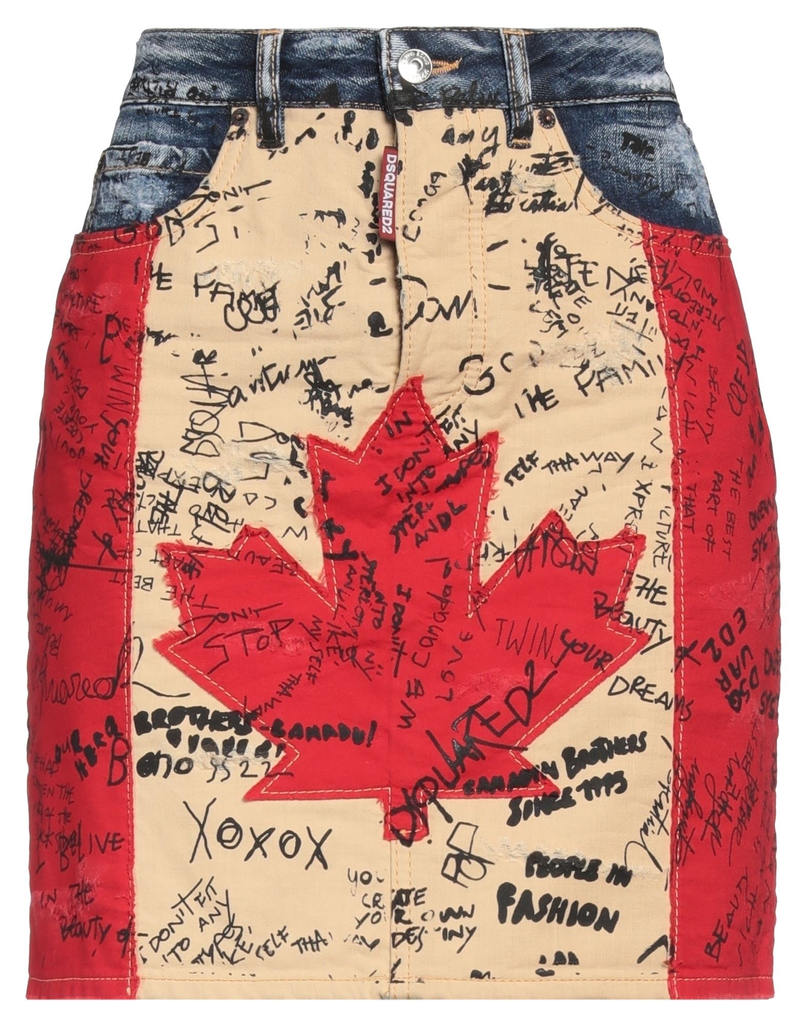 ディースクエアード デニムタイトスカート ペンシルスカート ミモレ丈