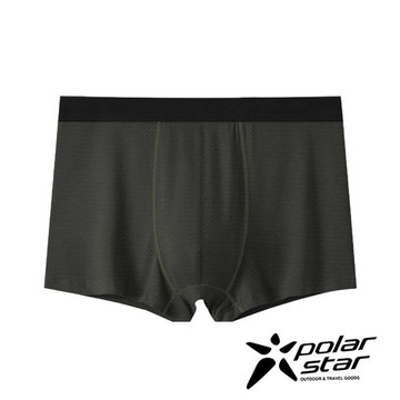 【PolarStar】男排汗銀纖維四角褲『暗灰』P24331 (買2送1請下單3件) 戶外 露營 登山 健行 休閒 時尚 吸濕排汗 銀纖維 內褲 四角褲