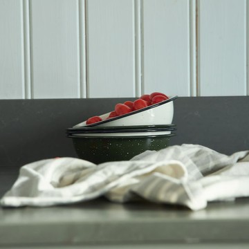 瑞典 sagaform Doris 琺瑯碗 20cm 二色 - 米白