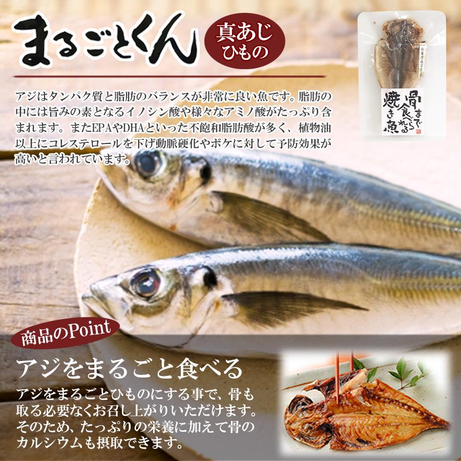 まるごとくん2種6食セット 干物 魚 真あじ かます 真空パック 常温保存 レトルト食品 惣菜 国産