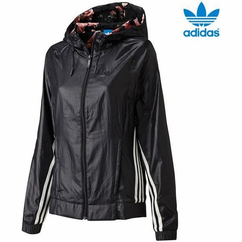 アディダス オリジナルス Adidas ローズ ウィンドブレーカー Black White レディース 通販 Lineポイント最大0 5 Get Lineショッピング