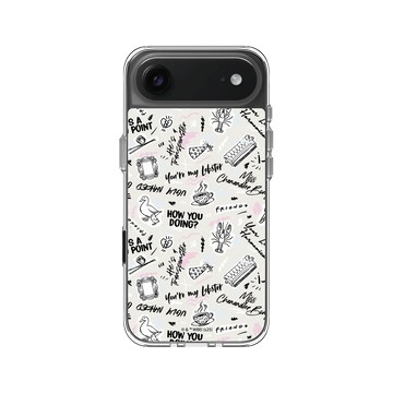 iPhone Air Clear Case（相機按鈕） 透明 - Friends - 六人行黑白圖