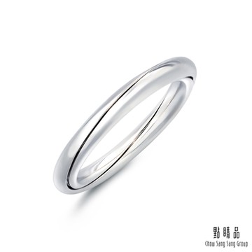 點睛品 PROMESSA 緊緊相扣 鉑金戒指-女戒