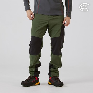 ADISI 男四面彈撥水耐磨拼接長褲 AP2521016 軍綠 (S-2XL)｜防潑水 排汗快乾 彈性 機能褲 拼接褲