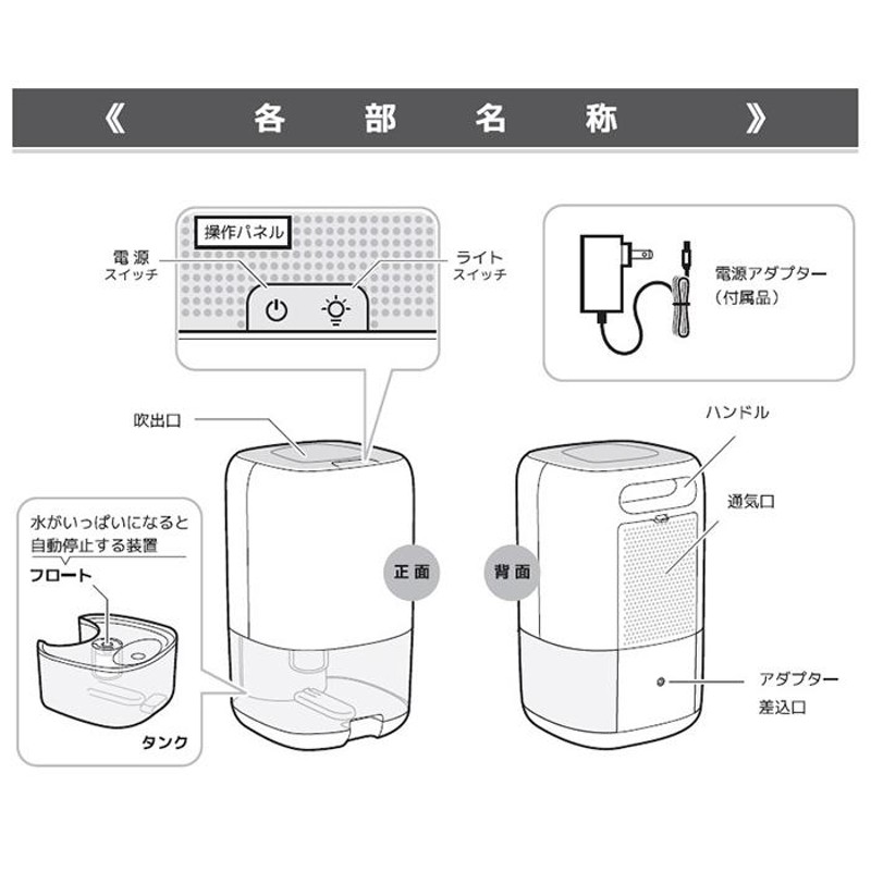 除湿機 小型 コンパクト 除湿器 ペルチェ式 イルミネーション搭載 ミニ