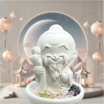 七夕 月下老人 五行礦石水晶擴香之小盤套組 紅線牽 姻緣到