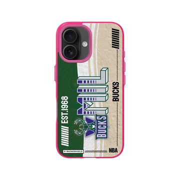 iPhone 16 Clear 粉漾桃 - NBA - 復古球員卡-密爾瓦基公鹿 Milwaukee Bucks - Vintage Card