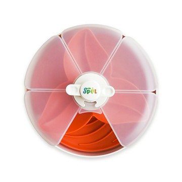 【SofyDOG】PetDreamHouse 旋轉益智慢食碗-組合-進階風飛花-橘 (寵物碗 藏食碗 嗅聞碗)