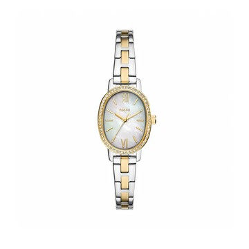 【FOSSIL】限時9折↘Penny 雅爵雙韻環鑽女錶 金銀雙色不鏽鋼錶帶 23 MM BQW5004