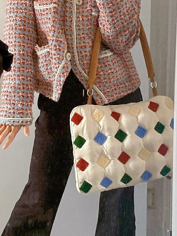 軟乎充棉筆電包時尚撞色ins風內袋簡約可愛手提單肩兩用