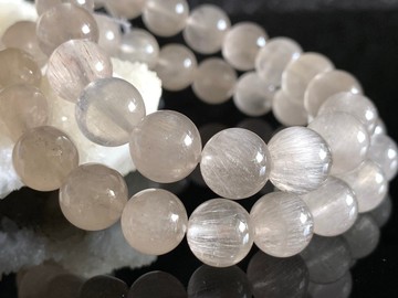 快速出貨 貓眼白銀髮晶手鏈-天然白髮晶手鏈