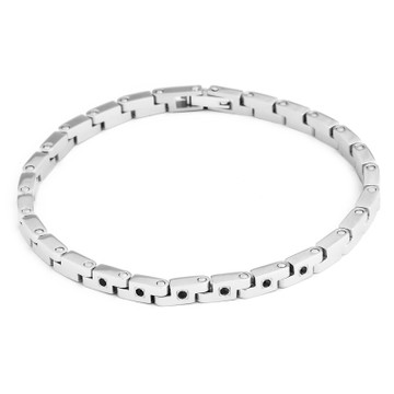 Brosway 黑水晶施華洛世奇水鑽不鏽鋼手鍊 215mm