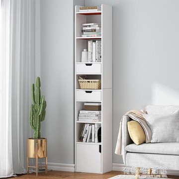 轉角櫃牆角收納置物架角櫃家用客廳夾縫儲物櫃落地臥室角落小書架