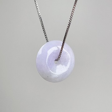 【願‧平安】紫羅蘭翡翠平安扣項鍊 | 天然緬甸玉A貨翡翠 | 送禮