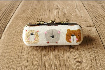 熊熊 大頭 印章盒 口金盒 口紅盒 耳機盒/單章盒