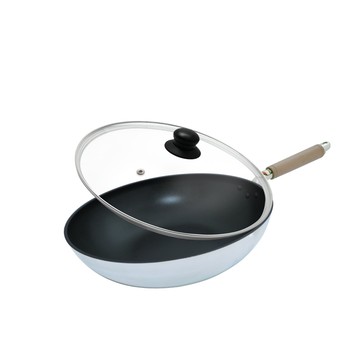 hokua 日本製SenLenFan洗鍊粉絲版輕量不沾炒鍋32cm(含蓋)可用金屬鏟