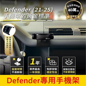 2021-2025【DEFENDER專用手機架】荒原路華 車用導航充電 Defender手機架 中控檯支架 磁吸充電座