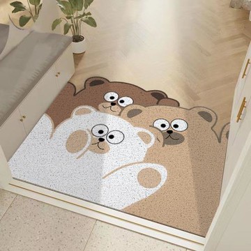 地墊卡通可裁剪地毯進門蹭土防滑地墊家用耐磨墊卡通pvc門墊