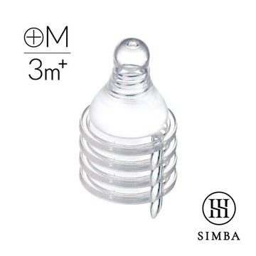Simba小獅王辛巴 超柔防脹氣標準十字奶嘴M孔 4入