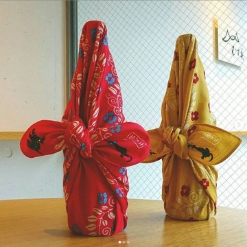 生活雜貨 京都風呂敷包巾-竹久夢二 中巾-黑貓(紅-售完絕版)
