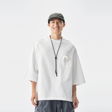 TopBasics 小口袋五分袖T恤