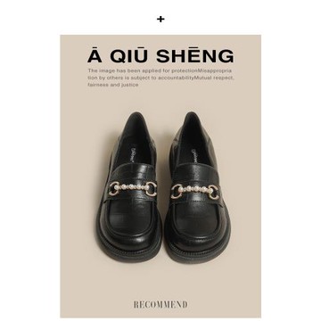 復古小皮鞋女2025新款配裙子百搭圓頭jk單鞋學院風粗跟厚底樂福鞋