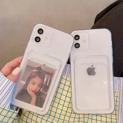 iPhone13prケース クリアケース カード収納 透明 韓国