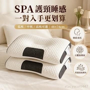 熱銷🔥SPA枕頭 承託護頸枕 人體工學護頸枕 頸椎枕 吸濕排汗枕 助眠枕 午睡枕 記憶枕 按摩枕 側睡枕頭 枕頭 枕芯