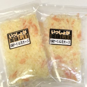 お得な２袋セット！いっしょが美味しい　北海道サーモン＆花チーズ　４５ｇ×２袋