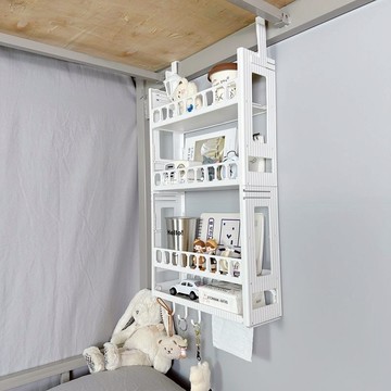 ❤️台灣現貨❤️床頭置物架 宿舍神器 床邊大號掛籃 下鋪免打孔掛架 多層收納架 置物架 層架