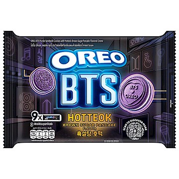 OREO奧利奧 夾心餅乾 隨手包-幻紫黑糖煎餅口味(26.25gx9pcs)  BTS聯名★