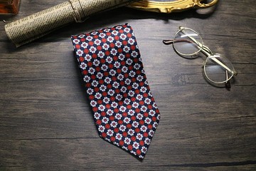 小碎花蠶絲領帶型男雅痞百搭商務necktie