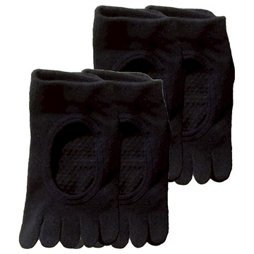 防滑落時尚瑜珈襪2雙組  黑色  均碼