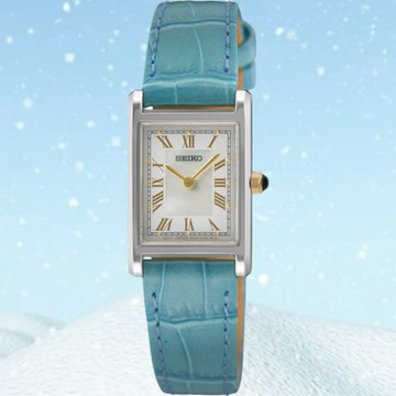 SEIKO 精工 CS系列 優雅方形腕錶 禮物 4N30-00H0B/SWR101P1