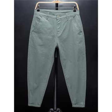 夏季休閑褲男九分褲男裝加肥加大彈力寬松小腳褲胖子薄款大碼長褲