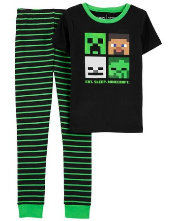 Kid 2-Piece Minecraft 100% Snug Fit Cotton PJs