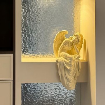 擺飾 歐式復古天使 家居客廳裝飾品 天使人像擺件 陽臺桌面擺設 坐姿天使裝飾 玄關裝飾品