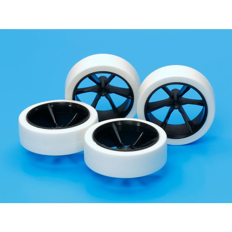 ミニ四駆カーボン強化ホイールセット(ローハイト) 6個セット