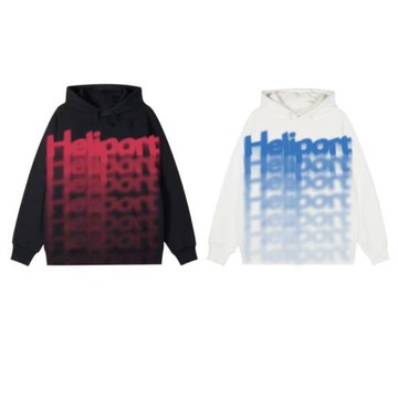 HELIPORT停機坪 虛幻漸變連帽衛衣帽衫百搭潮牌男女情侶秋冬上衣