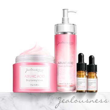 【J愛你獻禮】粉嫩透亮組（杜鵑花酸去角質精華露100ml+杜鵑花酸煥白煥膚面膜150g+贈 液態三重酸煥膚精華5mlx2）