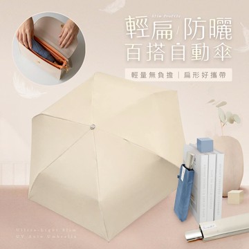 【雨之情】輕扁防曬百搭自動傘-多色可選_廠商直送