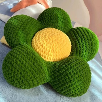 爆殺 編織禮物 手工編織 情人禮物太陽花抱枕手工DIY材料包靠墊編織粗線手編簡單diy非成品送朋友 靠枕 編織材料包