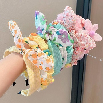 🥇隔日達出💎2026新款兒童防滑頭箍碎花髮箍森女布藝髮卡甜美卡通蝴蝶結髮飾