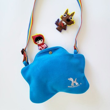 可愛彩虹雲朵隨身小包-天空藍